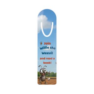 Willie the Weevil Bookmark — Cute Kids Reading Encouragement