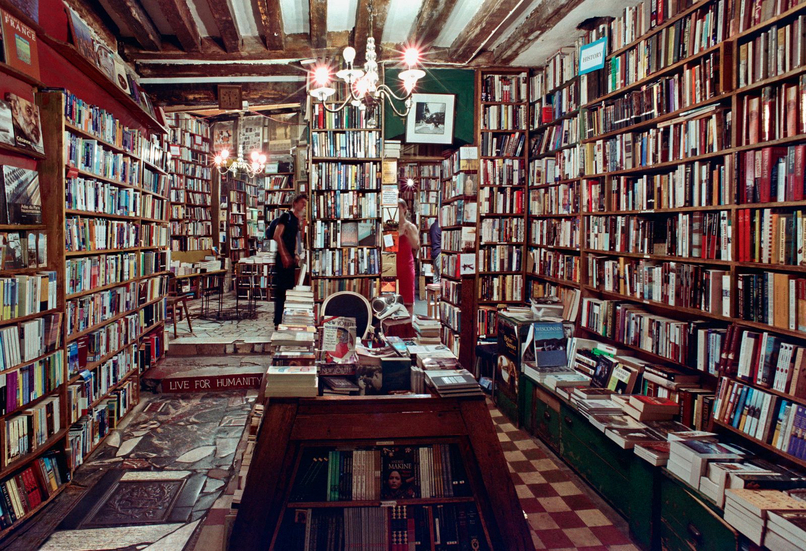 Cozy independent bookstore packed with shelves of books