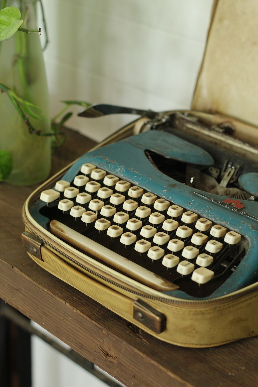 Vintage typewriter on a writer desk for drafting a redemption arc